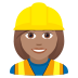 👷🏽‍♀️ woman construction worker: medium skin tone display on JoyPixels